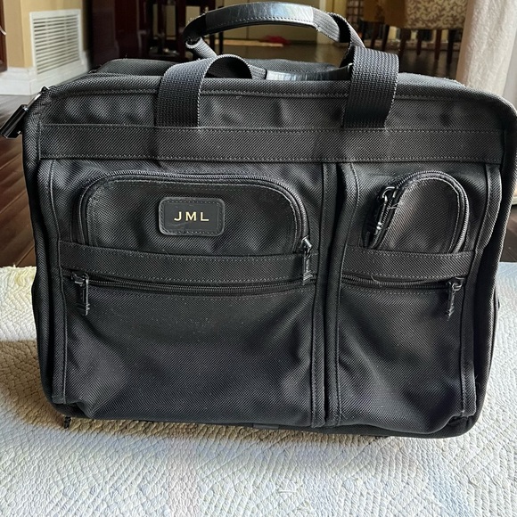 TUMI 2206D3 Black Ballistic Wheeled Expandable Briefcase/Laptop Bag 2 Wheels